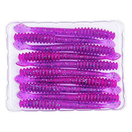 Silikon Sahte Kurt Yem - 2,2g 87mm - Fishack Wormix - Purple - UV Silikon