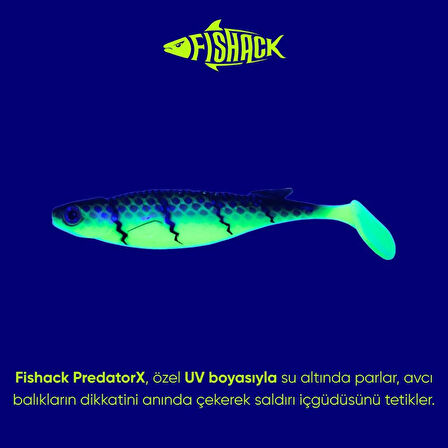 Silikon Sahte Balık - 10g 100mm - Fishack PredatorX - UV Boyalı - Radar