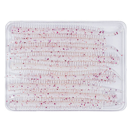 Silikon Kurt Yem - LRF Yem - 1g 70mm - Fishack Wormix - 10 Adet - White