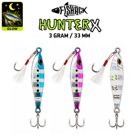 3'lü Metal Jig Yem Seti - Fishack Hunterx - 3g 33mm