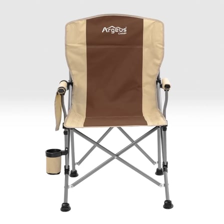 Katlanabilir Kamp Sandalyesi - Argeus Rustic - Kahve/Kum - 140KG Taşıma Kapasitesi