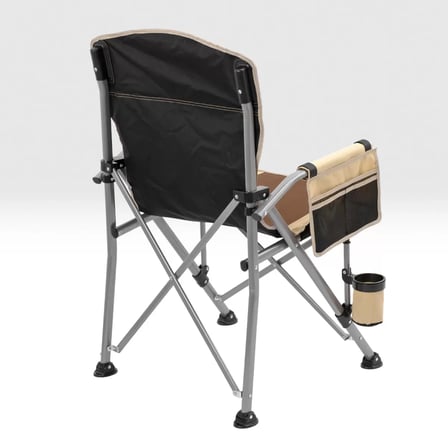 Katlanabilir Kamp Sandalyesi - Argeus Rustic - Kahve/Kum - 140KG Taşıma Kapasitesi