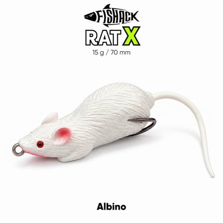 Silikon Fare - 15g 70mm - Fishack RatX -  Albino