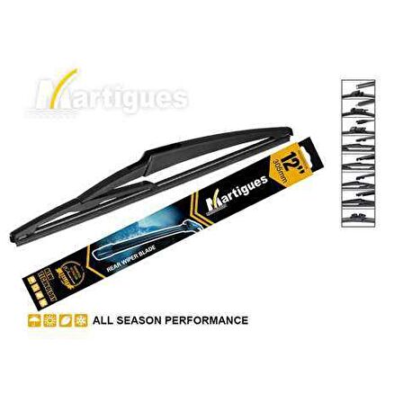 SILECEK SUPURGESI ARKA PLASTIK C4 GRANDE PUNTO FIESTA MERCEDES A B QASHQAI 305MM - MARTIGUES RS12305S106