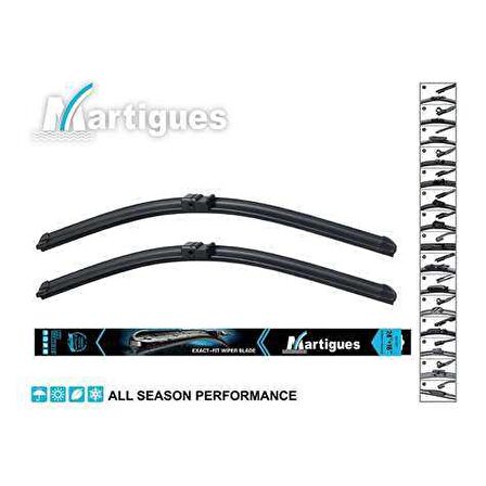 MUZ SILECEK VW GOLF V CADDY JETTA A3 OCTAVIA BMW 3 600+480MM BOSCH ADAPTOR 90251 90803 INW018060 - MARTIGUES S2419C5