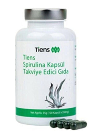 Spirulina Kapsül Takviye Edici Gıda 100 Kapsül