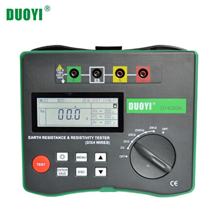 DUOYI DY4300A 4 Terminalli Toprak Direnci Megeri