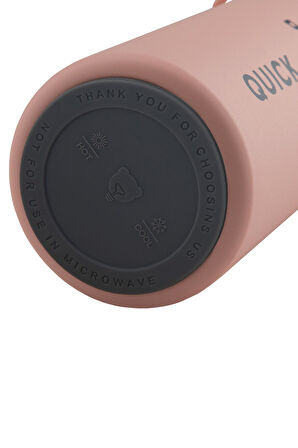 Daima Quick 650 ML 12 Saat Sıcak 24 Sıcak Pembe Termos 