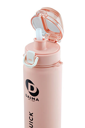 Daima Quick 650 ML 12 Saat Sıcak 24 Sıcak Pembe Termos 