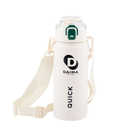Daima Quick 650 ML 12 Saat Sıcak 24 Saat Soğuk Beyaz Termos