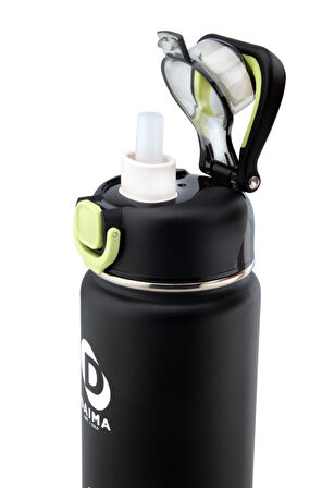 Daima Keep Go 750 ML 12 Saat Sıcak 24 Saat Soğuk Çelik Siyah Termos