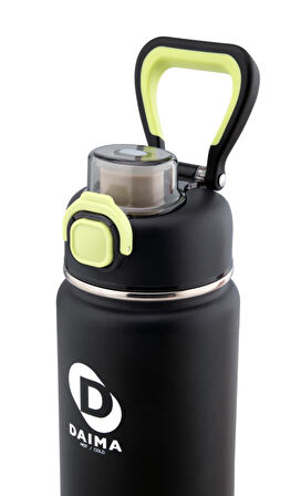Daima Keep Go 750 ML 12 Saat Sıcak 24 Saat Soğuk Çelik Siyah Termos