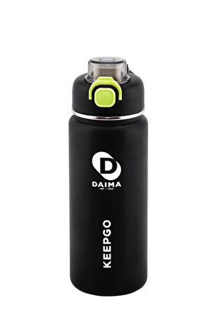 Daima Keep Go 750 ML 12 Saat Sıcak 24 Saat Soğuk Çelik Siyah Termos