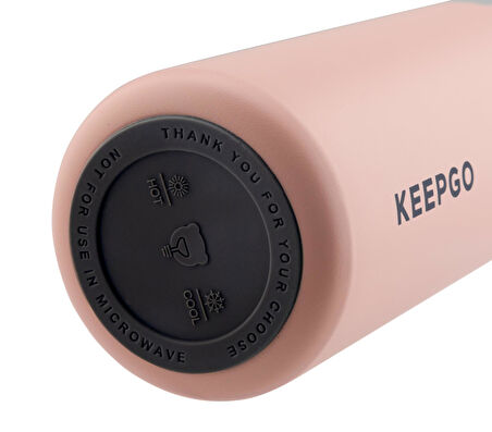 Daima Keep Go 750 ML 12 Saat Sıcak 24 Saat Soğuk Pembe Termos 