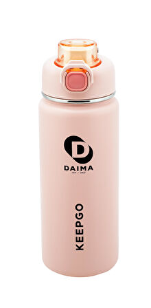 Daima Keep Go 750 ML 12 Saat Sıcak 24 Saat Soğuk Pembe Termos 