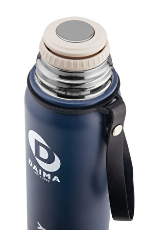 Daima Allday 750 ML 12 Saat Sıcak 24 Saat Soğuk Lacivert Termos  