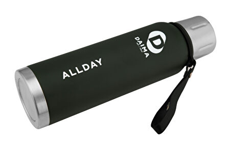 Daima Allday 1000 ML 12 Saat Sıcak 24 Saat Soğuk Yeşil Termos