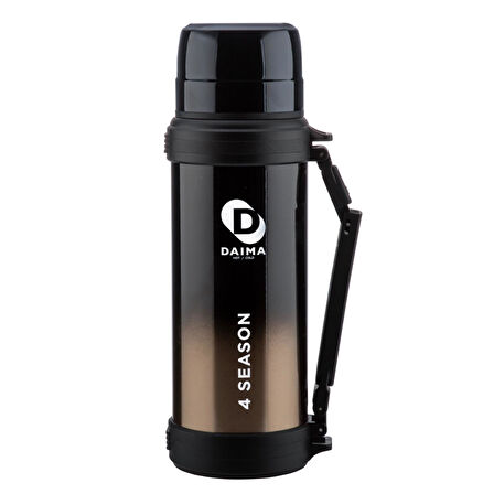 Daima 4 Season 1800 ML 12 Saat Sıcak 24 Saat Soğuk Siyah Termos
