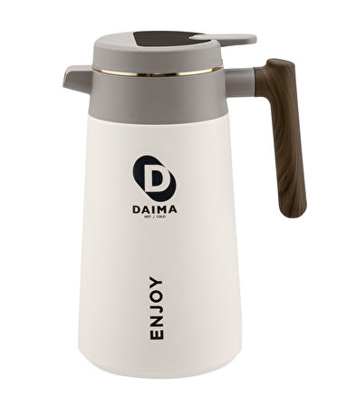 Daima Enjoy 1680 ML 12 Saat Sıcak 24 Saat Soğuk Beyaz Termos 