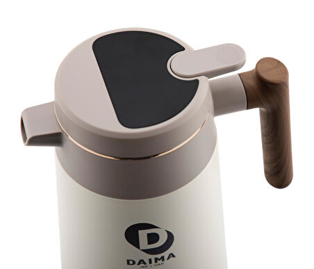 Daima Enjoy 1680 ML 12 Saat Sıcak 24 Saat Soğuk Beyaz Termos 
