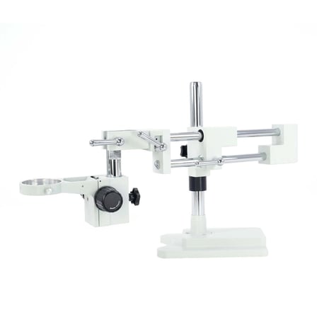 SZM Mikroskop Standı Çift Kollu Hareketli Bom Stand- Beyaz (Ø76mm Tutucu / 380mm Sütun)