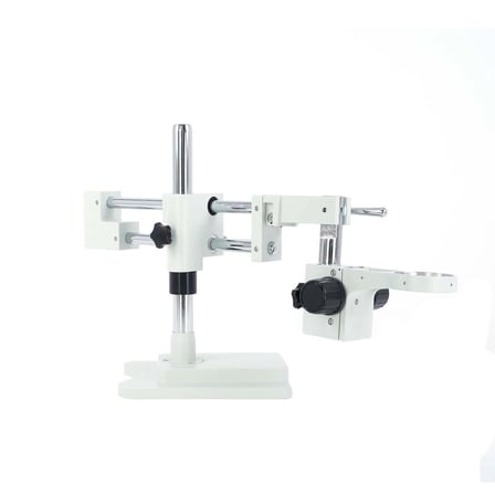 SZM Mikroskop Standı Çift Kollu Hareketli Bom Stand- Beyaz (Ø76mm Tutucu / 380mm Sütun)