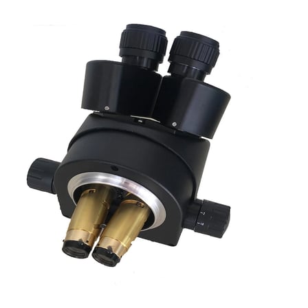 SZM Trinoküler Mikroskop Kafa Siyah - 0.5X CTV Kamera Adaptörlü Stereo Zoom Başlık (WF10X/20)