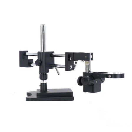 SZM Mikroskop Standı Çift Kollu Hareketli Bom Stand- Siyah (Ø76mm Tutucu / 380mm Sütun)