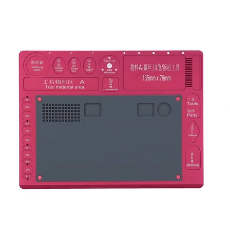 Mikroskop ZS 7050P Trinoküler Mikroskop Seti - 7X-50X Zoom, 0.5X CTV, LED Işıklı ve Alüminyum Pedli Kırmızı Tabla Set