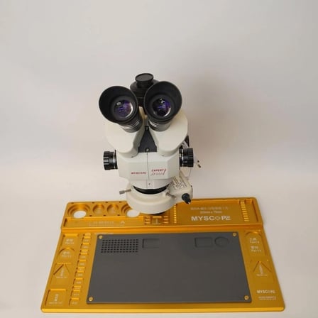 Myscope Td-7s Kamera Yuvalı Profesyonel Trioküler Beyaz Kafa Tamir Mikroskobu ve LED Işıklı Geniş Gold Çalışma Tablası (MY-7S)