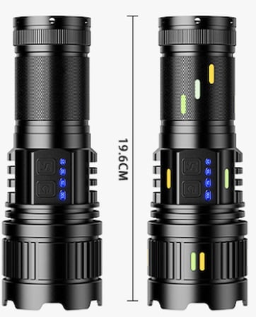 G401 Profesyonel Zoomlu LED El Feneri - 3500 Lümen USB Şarjlı Su Geçirmez Alüminyum Gövde