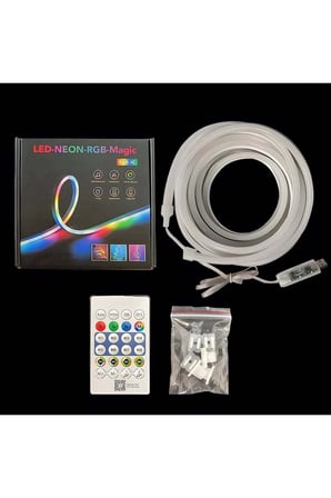 RGB 3 M esnek yumuşak şerit su geçirmez akıllı Rgbic Neon Led ışıkları ev yatak odası için
