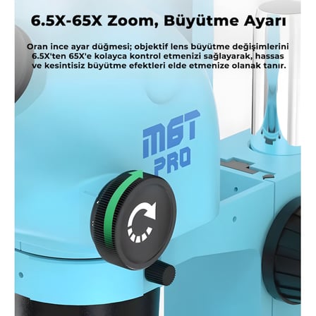 Relife RL-M6T Pro-B11 Trioküler Profesyonel Tamir Mikroskobu- Geniş Alüminyum Tabanlı Siyah Set (6.5X-65X Zoom)