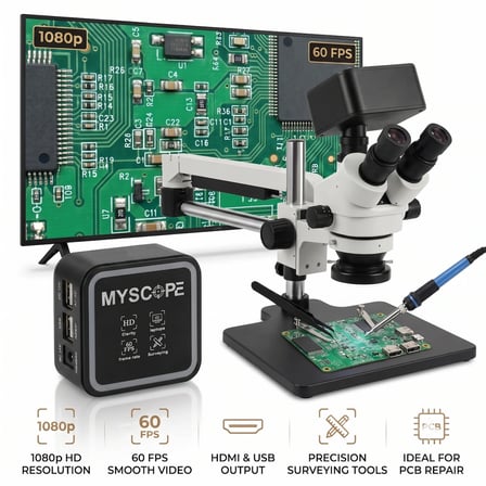 5609F HD 60 FPS Dijital Mikroskop Kamerası (Siyah)- HDMI / USB Endüstriyel İnceleme Kamerası
