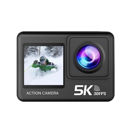 AT-S81TR 5K Aksiyon Kamera 4K 60FPS WiFi Çift Ekran 48MP EIS Stabilizasyon Su Geçirmez Spor Kamera