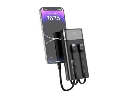 CP-02 20.000mAh 22.5W Süper Hızlı Şarj Powerbank - Dahili 3'ü 1 Arada Kablolu ve Dijital Göstergeli