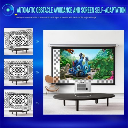 HY350MAX Android 14 Akıllı Projeksiyon Cihazı 1080P Full HD 500 ANSI Lümen WiFi 6 Bluetooth 5.4 Auto Focus Ultra Kısa Mesafe 4K/8K Destekli Mini Projeksiyon