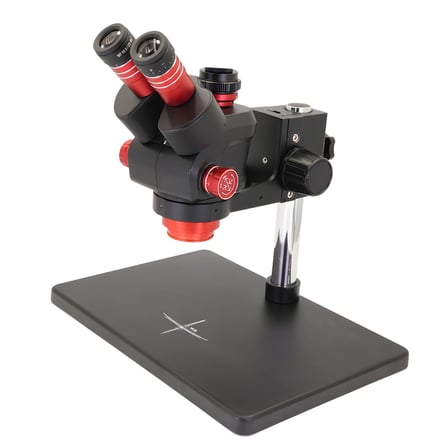 MyScope MY-7S Trinoküler Stereo Mikroskop 6.5X-58X Sürekli Zoom 360° Ayarlanabilir Başlık ve Büyük Metal Tabanlı Elektronik Tamir Mikroskobu
