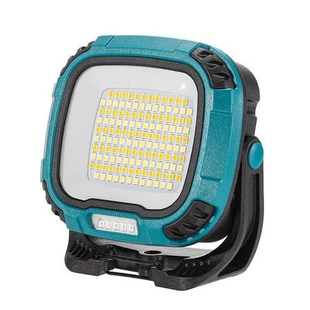 idragon W892-1 Şarjlı Portatif LED Çalışma ve Kamp Projektörü- 4 Kademeli Işık, Kırmızı Acil Flaşör, Alt Spot LED, Mıknatıslı & Powerbankli Işıldak (2x 18650 3000mAh Pil Dahil)