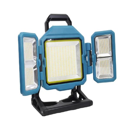 idragon V5000 Güneş Enerjili Katlanabilir Solar LED Projektör- 16500mAh Powerbankli, Kademesiz Dimmer Ayarlı, IP66 Su Geçirmez Şantiye, Çalışma & Kamp Işığı