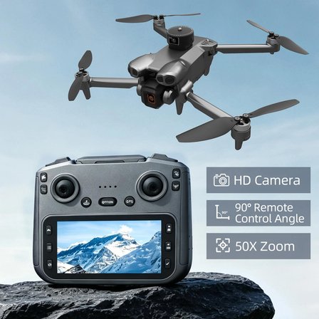 W12 GPS Drone, Dahili LCD Ekranlı Kumanda, HD Kamera, 360° Engel Algılama, Fırçasız Motor, Tek Tuşla Eve Dönüş