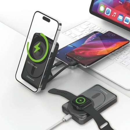 idragon DR-05 10000mAh Manyetik Kablosuz Hızlı Şarj Powerbank - 15W MagSafe, 22.5W Çıkış, Dahili Kablolu Taşınabilir Şarj Cihazı