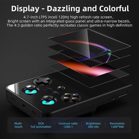 ANBERNIC RG 477V 8 GB RAM 128GB Android 14 Retro Oyun Konsolu WiFi Bluetooth Taşınabilir El Konsolu