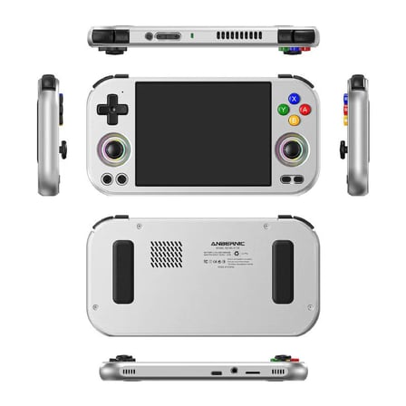 RG 477M CNC Alüminyum Kasa Retro El Oyun Konsolu 8 GB RAM 128 GB Gümüş - 4.7 İnç 120Hz LTPS Ekran MediaTek Dimensity 8300 Android 14 Hall Joystick PS2 PS3 WII 3DS Uyumlu Taşınabilir Konsol