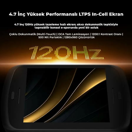 RG Slide Kızaklı Android Retro El Oyun Konsolu Siyah - 4.7 İnç 120Hz 1280x960 LTPS Ekran Unisoc T820 8 Çekirdek 8 GB RAM 128 GB UFS2.2 Aktif Fanlı PS2 WII 3DS Android Oyun Cihazı