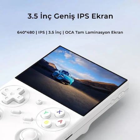 RG 35XX Pro 64 GB 3.5 İnç IPS Ekran Çift Analog Kollu Retro El Konsolu – Beyaz