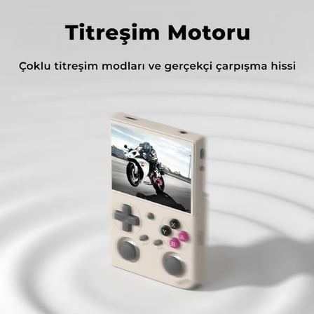 G350 Gri Retro El Oyun Konsolu 64 GB - 3.5 İnç IPS Ekran RK3326 İşlemci 3200 mAh Batarya (PSP, PS1, NDS Destekli)