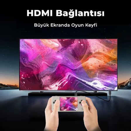 RG28XX Gri Retro El Oyun Konsolu 32 GB - 2.83 İnç OCA IPS Ekran H700 İşlemci HDMI Çıkışlı 3100 mAh Batarya (PSP, PS1, DC Destekli)