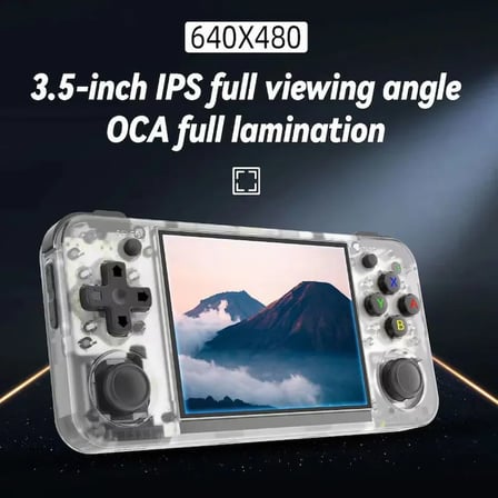 RG 35XX H Retro El Oyun Konsolu Beyaz 64 GB - 3.5 İnç IPS 640x480 Ekran Çift Analog Kol Allwinner H700 Çift Bant Wi-Fi 5G Bluetooth HDMI TV Çıkışlı Taşınabilir PSP PS1 Atari Konsolu