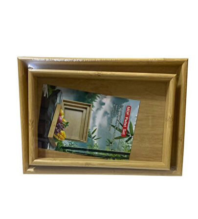 34 cm MdF 2 lİ Servis Tepsisi 4251